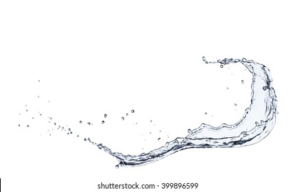 Water Splash Isolated On White Background