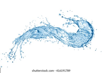 Water Splash Isolated On White Background