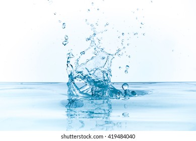 Water Splash Isolated On White Background