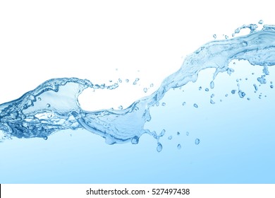 water splash isolated on white background,beautiful splashes a clean water - Shutterstock ID 527497438