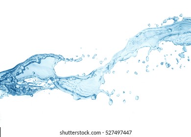 water splash isolated on white background,beautiful splashes a clean water - Shutterstock ID 527497447