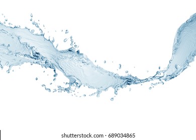 Water splash ,water splash isolated on white background - Shutterstock ID 689034865