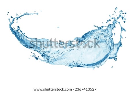 water, water splash isolated on white background, beautiful splashes a clean water
