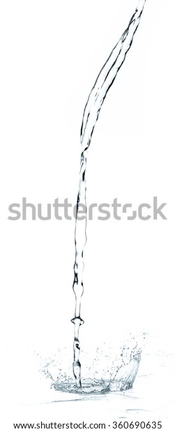 water splash isolated\
on white background