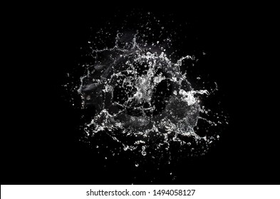 Water Splash Isolated For Product On Background