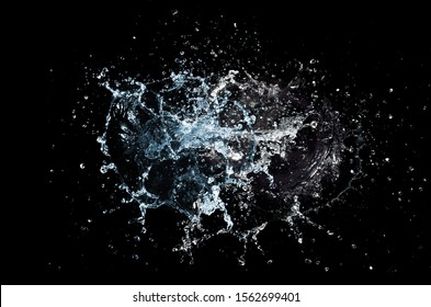 Water Splash Isolated For Product On Background