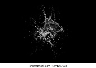 water splash isolated for product on background - Shutterstock ID 1691267038