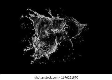 Water Splash Isolated For Product On Background