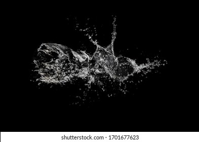 Water Splash Isolated For Product On Background