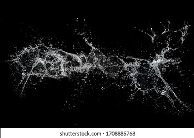 Water Splash Isolated For Product On Background