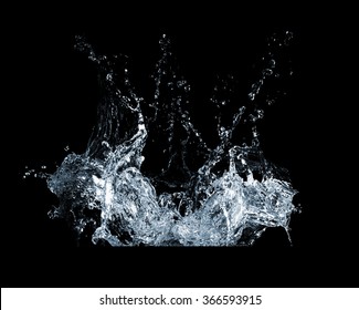 Water Splash On Black