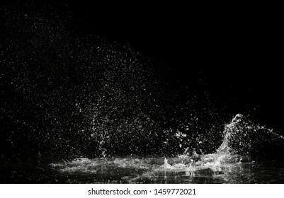 Water Splash On Black Background