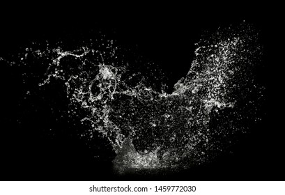 Water Splash On Black Background