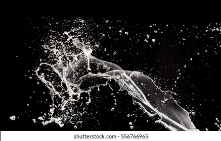 Water Splash On The Black background - Shutterstock ID 556766965