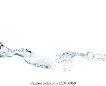 Water Splash On A White Background