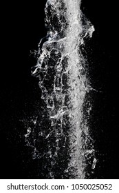 Water Splash Over Black Background