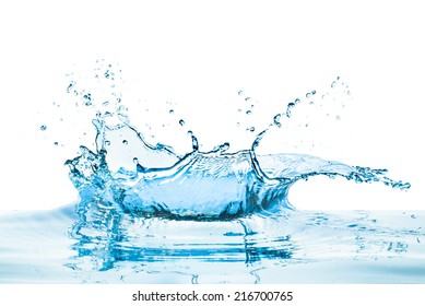 water splash with reflection - Shutterstock ID 216700765