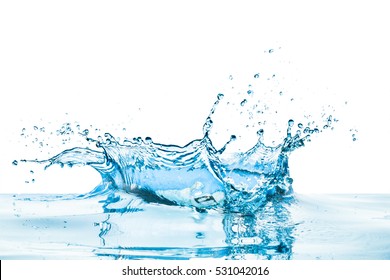 water splash with reflection - Shutterstock ID 531042016