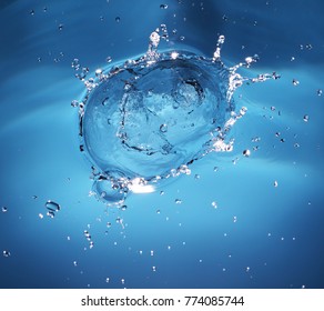 Water  Splash Top View