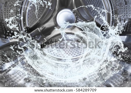 Water splash of the washing machine drum
