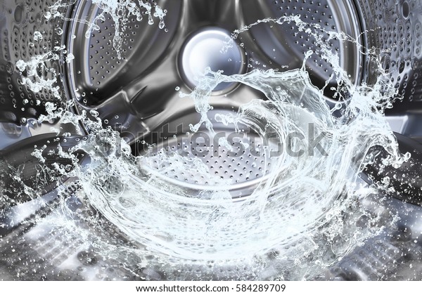 Water splash of the\
washing machine drum\
