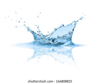 Water Splashes Isolated On White Background Stock Photo 166808825 ...