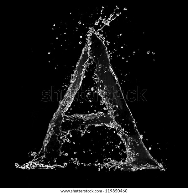 Water Splashes Letter Isolated On Black Stock Photo (Edit Now) 119850460