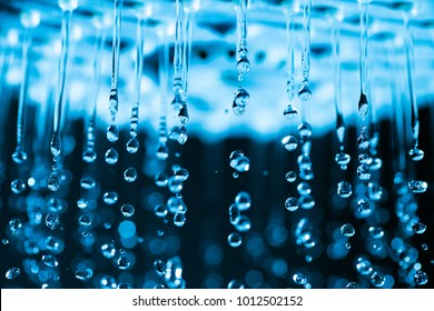 Water splashes and shower head.