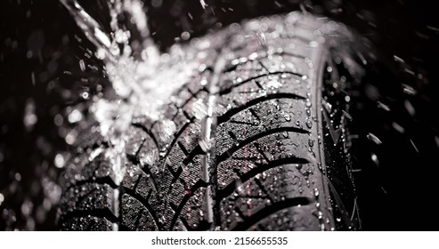 Water Splashing On New Car Tyre Stock Photo 2156655535 | Shutterstock