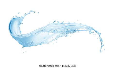 salpicaduras de agua, salpicaduras de agua aisladas sobre fondo blanco, agua