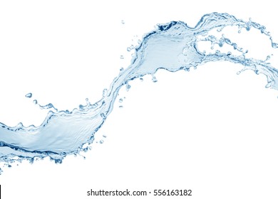 salpicaduras de agua, salpicaduras de agua aisladas sobre fondo blanco, agua