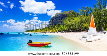 Water sport activities in beautiful Mauritius island