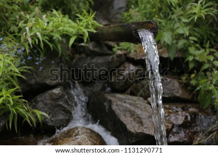 Water spring in the mountains 