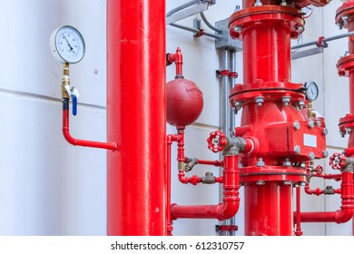 Water sprinkler and fire alarm system, water sprinkler control system - Shutterstock ID 612310757