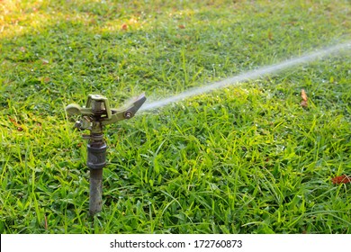 Water Sprinkler In Park