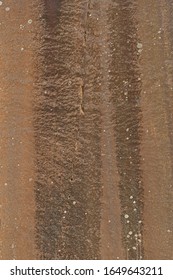 Water Stains On Sunlit Millstone Grit Rock Face