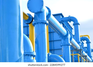 Water steel pipe connecting in water supply industrial, Fitting on pipeline close up image - Powered by Shutterstock