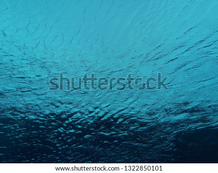 Water suface from bottom up
