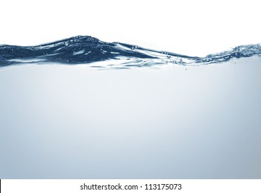 Water Surface With Bottom Isolated On White