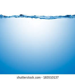 water surface isolated on white background with bubbles - Shutterstock ID 183510137