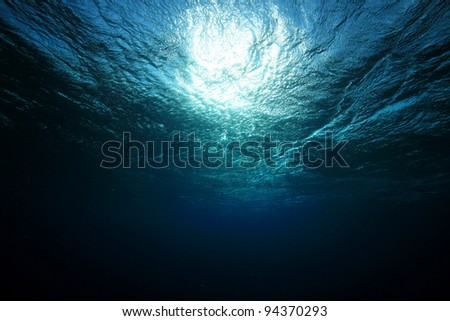 Water surface in the ocean