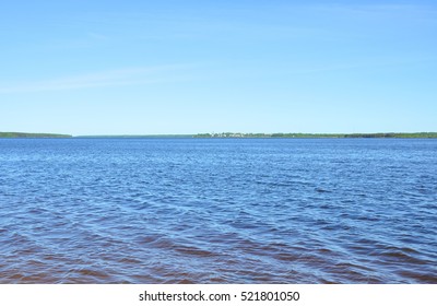 The Water Surface Of The Rybinsk Reservoir