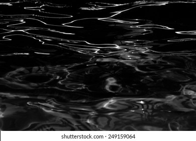Water Surface Texture - Abstract Art Background in Black and White