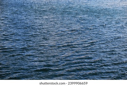 Water surface. The texture of the water. Waves on the lake windy weather.