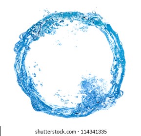 water swirl isolated on white background