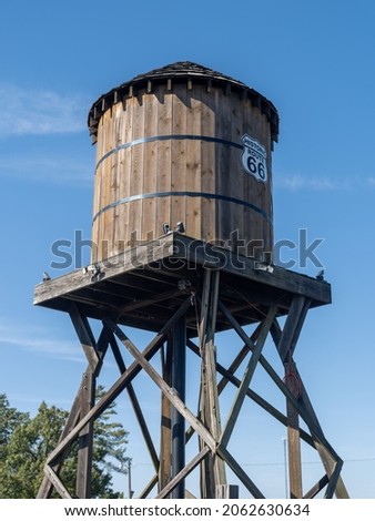 Water tank along historic Route 66 