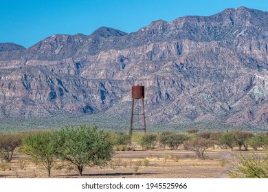 Water Tank In Baja California Desert