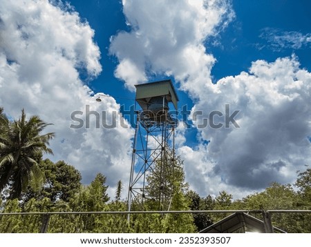 Water tank tower of a farm