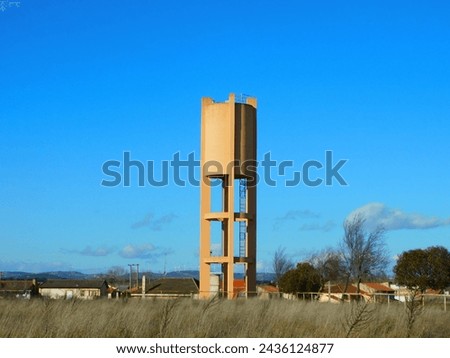           water tank tower in rural village