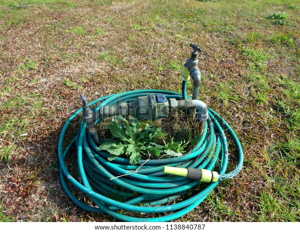 Water Tap Garden Hose Water Meter Royalty Free Stock Image